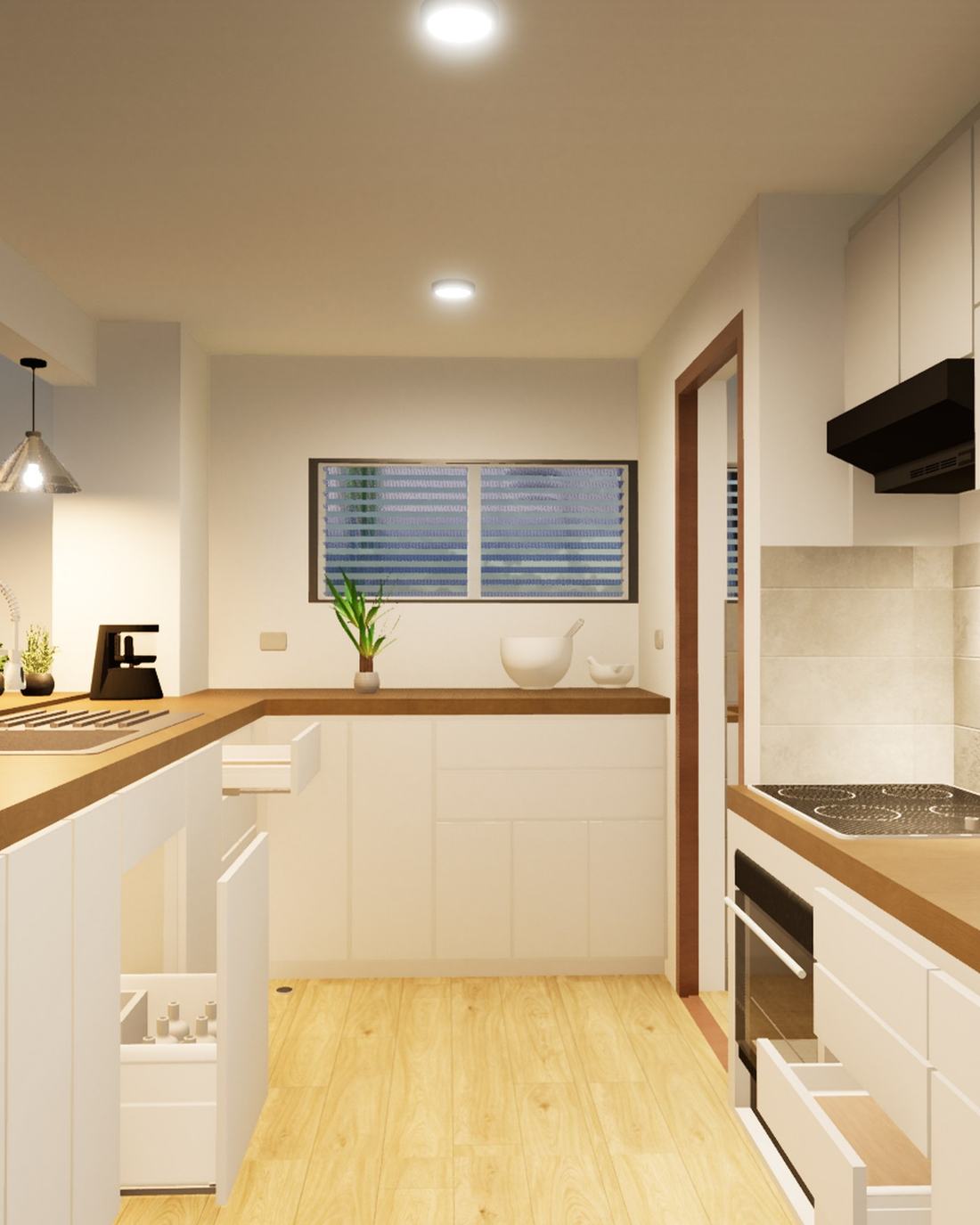 Render interior de la cocina